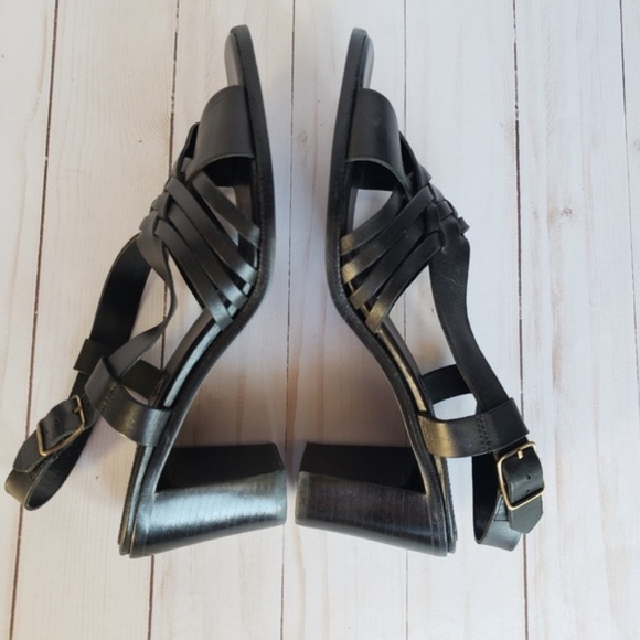 New Antonio Melanie Block Heel Sandals Black 8 - Picture 3 of 7